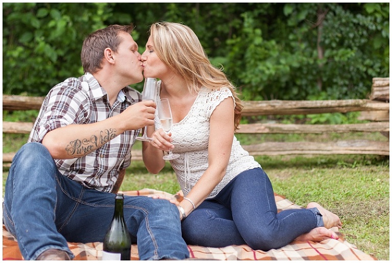 Champagne Toast Engagement Session - Carleton Place
