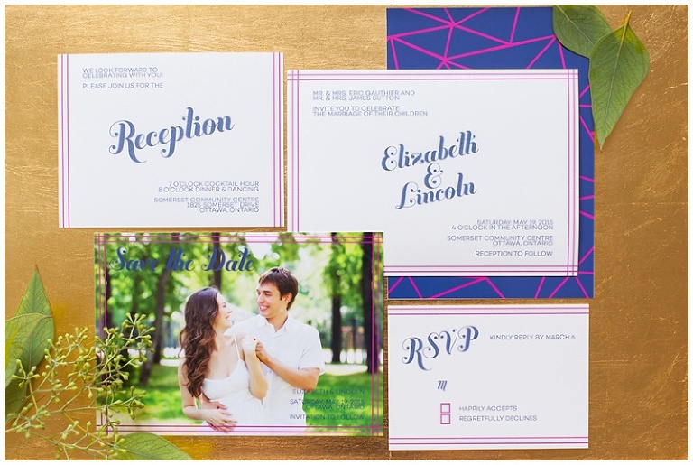 Ottawa Wedding Stationary - Ivy Stripe