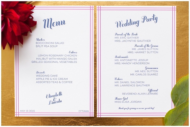Ottawa Wedding Stationary - Ivy Stripe
