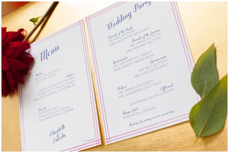 Ottawa Wedding Stationary - Ivy Stripe
