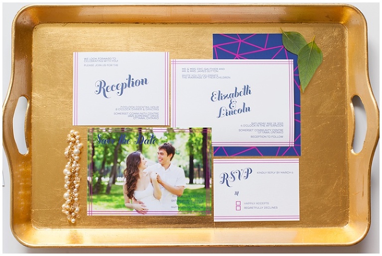 Ottawa Wedding Stationary - Ivy Stripe