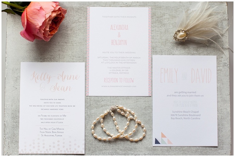 Ottawa Wedding Stationary - Ivy Stripe