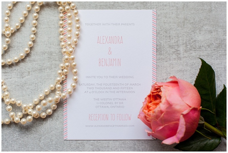 Ottawa Wedding Stationary - Ivy Stripe