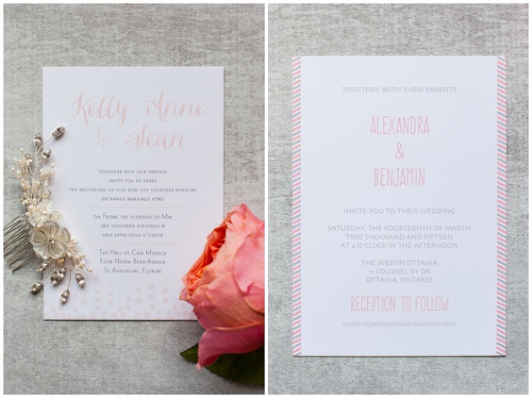 Ottawa Wedding Stationary - Ivy Stripe