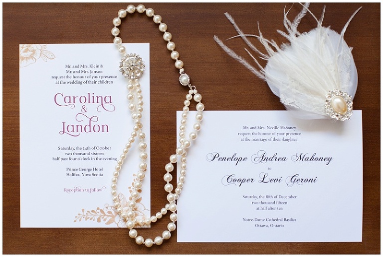 Ottawa Wedding Stationary - Ivy Stripe