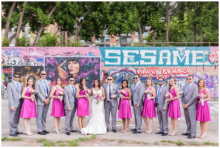 Chateau Laurier, Ottawa Wedding - Graffiti Wall Portrait