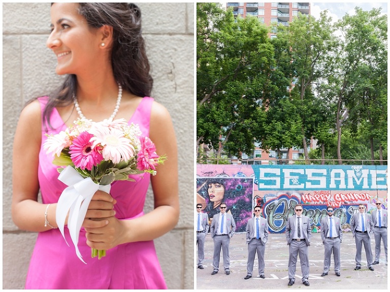 Chateau Laurier, Ottawa Wedding - Graffiti Wall Portrait