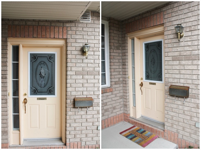 Yellow Front Door Makeover