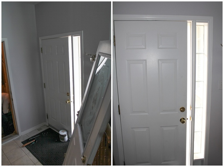 Yellow Front Door Makeover