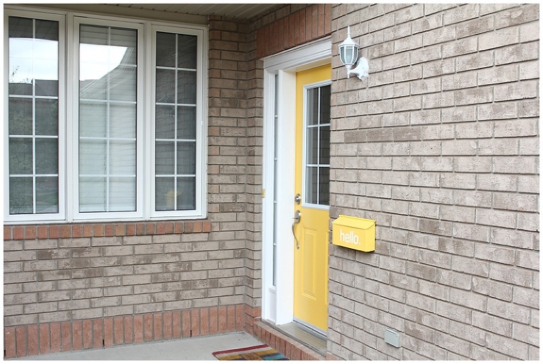 Yellow Front Door Makeover