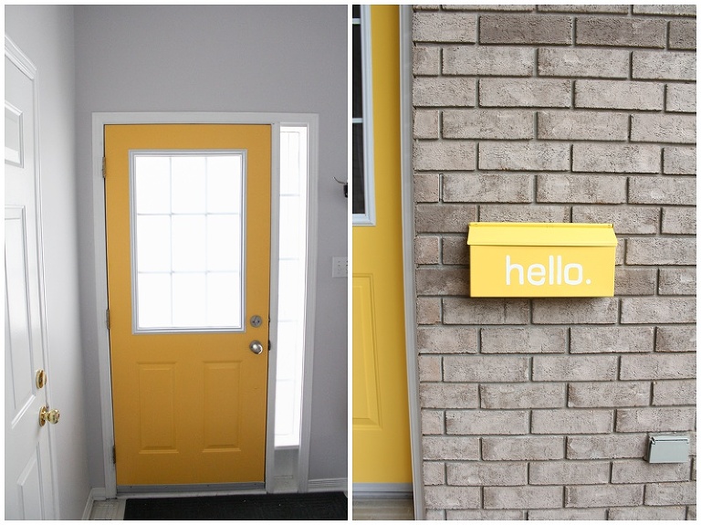 Yellow Front Door Makeover