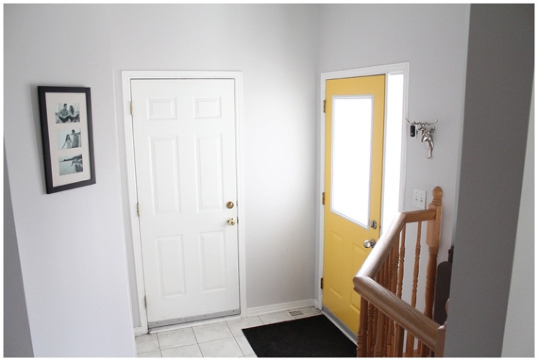 Yellow Front Door Makeover