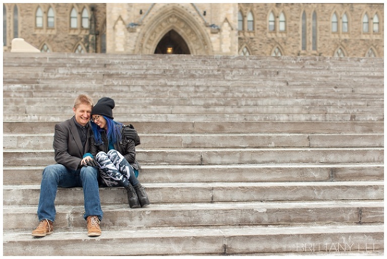 Parliament Hill Winter Engagement Session