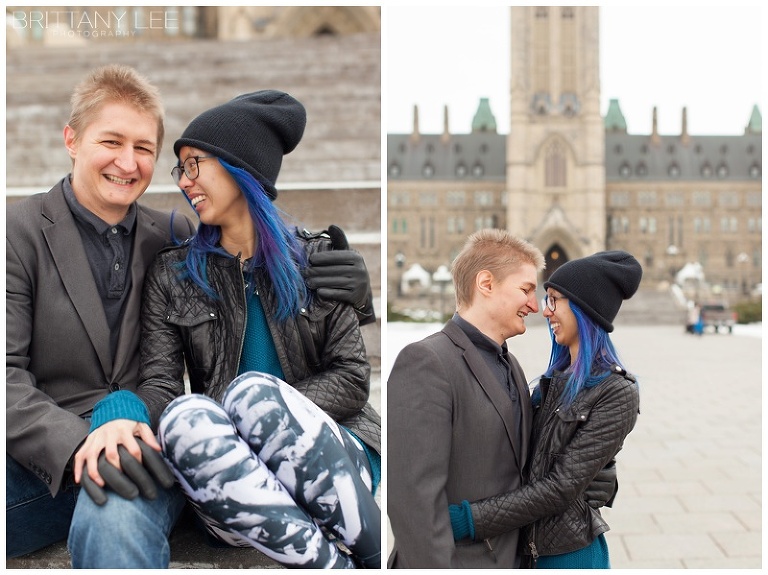 Parliament Hill Winter Engagement Session