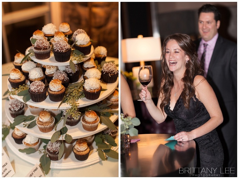 Eighteen Restaurant Wedding Reception, Cupcakes