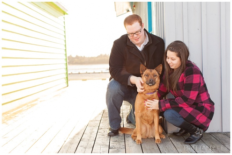 Nova Scotia Engagement Session with a dog