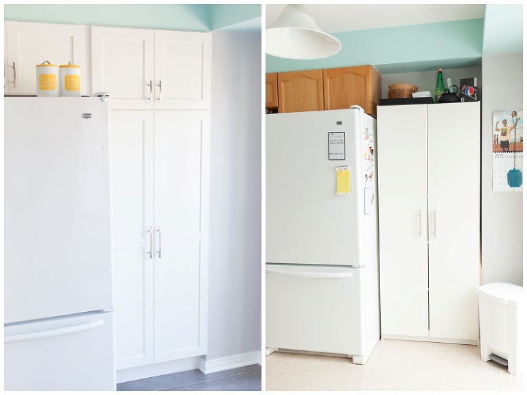 DIY White Kitchen Renovation - before and after