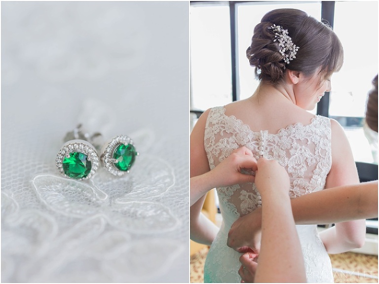 Emerald bridal earrings 