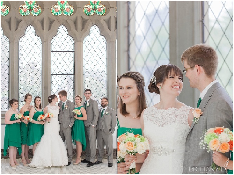 Green and Grey wedding party Photos