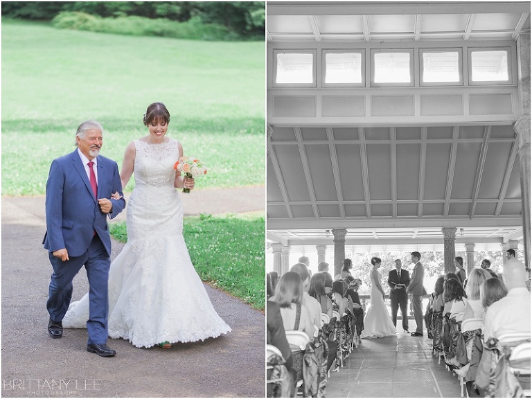 Wedding ceremony under Pavilion at Rockcliffe Park