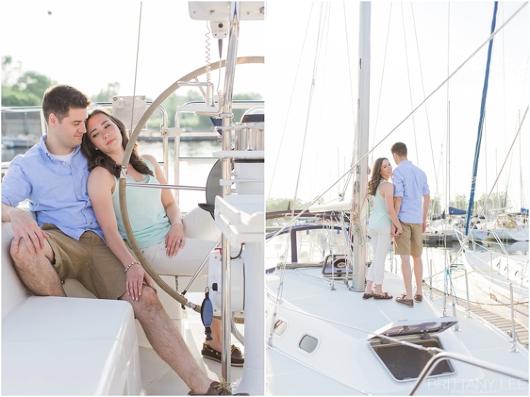 Sunset Sail Boat Engagement Session