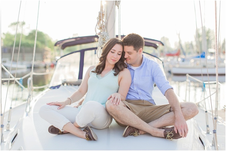 Sunset Sail Boat Engagement Session
