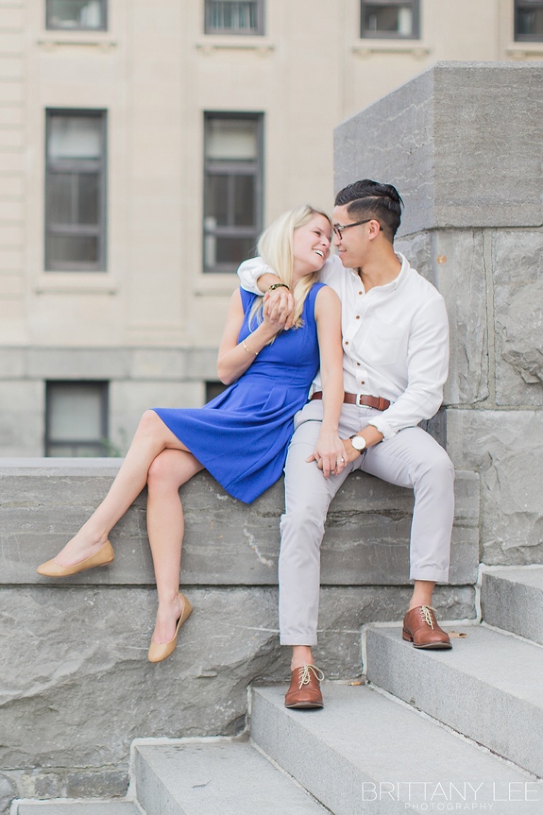Engagement session at Tabaret Hall, Univeristy of Ottawa