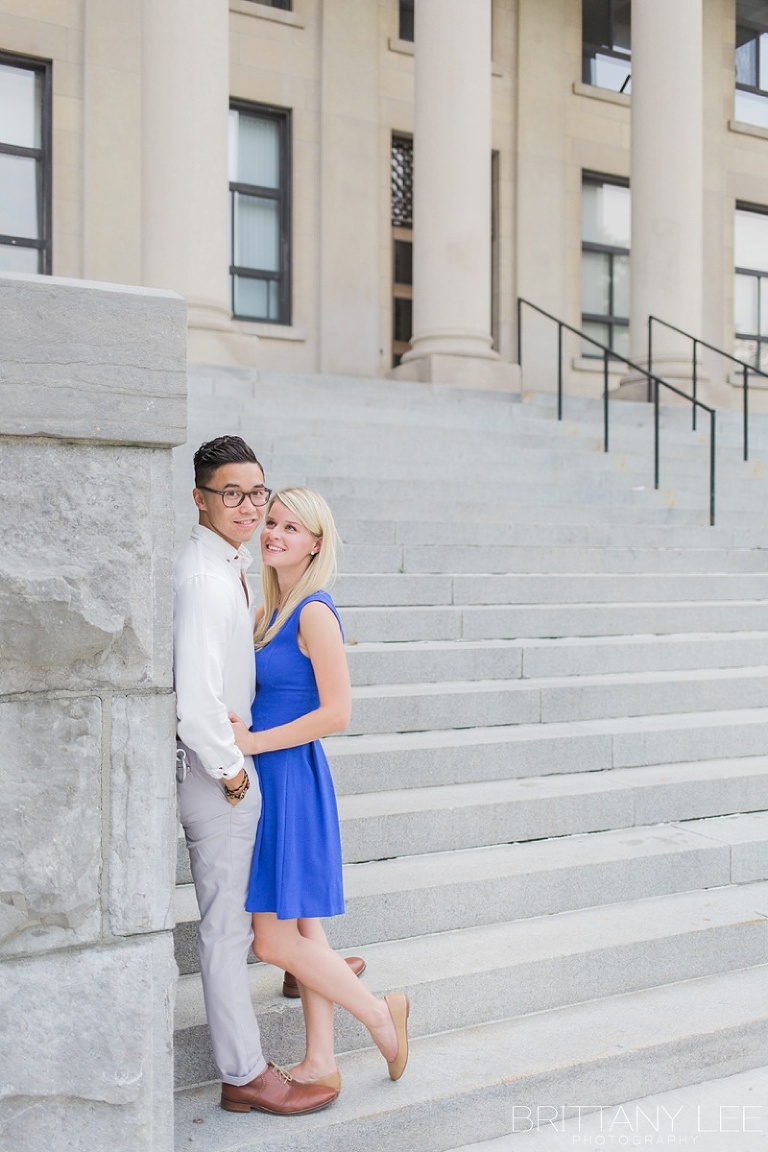 Engagement session at Tabaret Hall, Univeristy of Ottawa