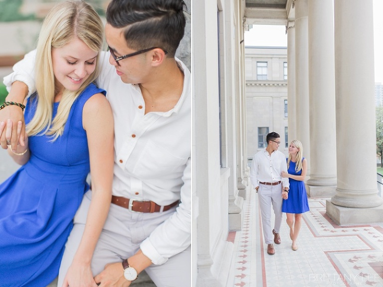 Engagement session at Tabaret Hall, Univeristy of Ottawa