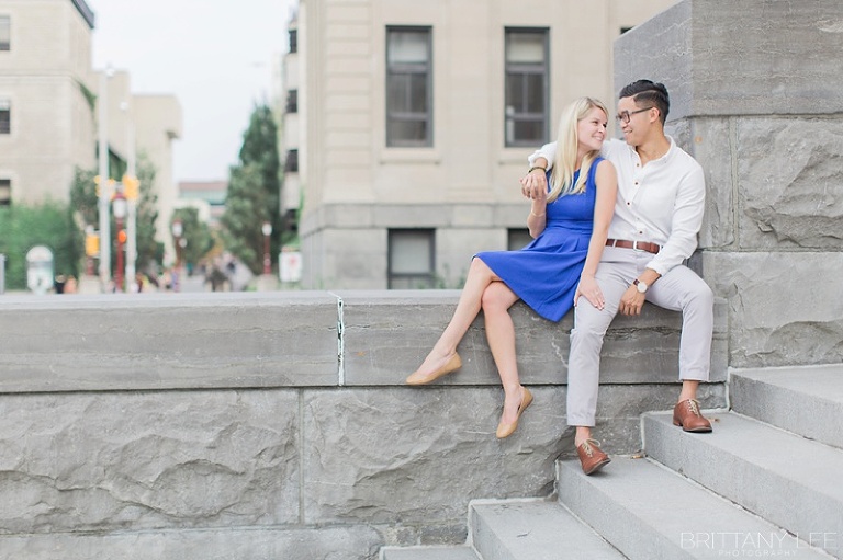 Engagement session at Tabaret Hall, Univeristy of Ottawa