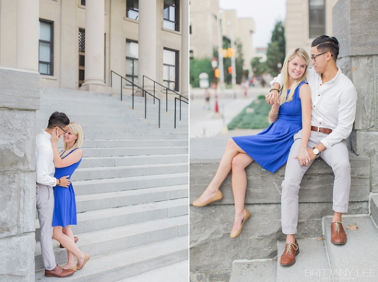 Engagement session at Tabaret Hall, Univeristy of Ottawa