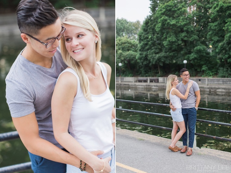 Engagement session at Tabaret Hall, Univeristy of Ottawa - along Ottawa River
