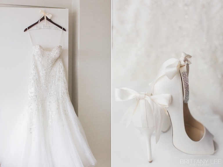 Wedding dress and custom hanger