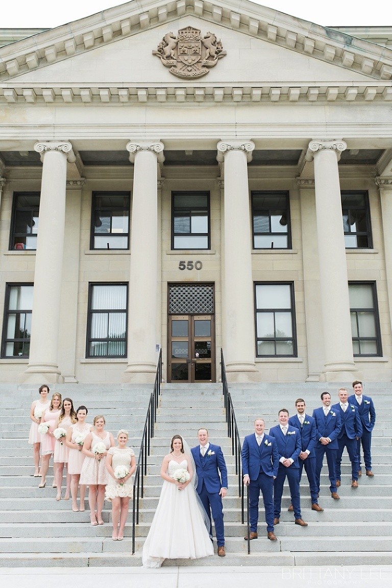 Ceremony at Tabaret Hall - blush and blue