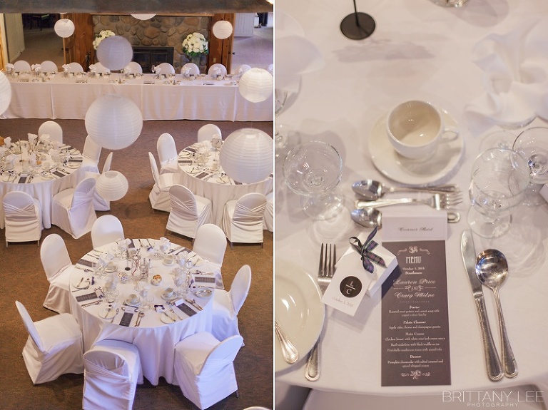 white decor at Strathmere Lodge wedding
