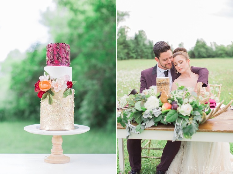 rustic wedding inspiration with marsala and greenery