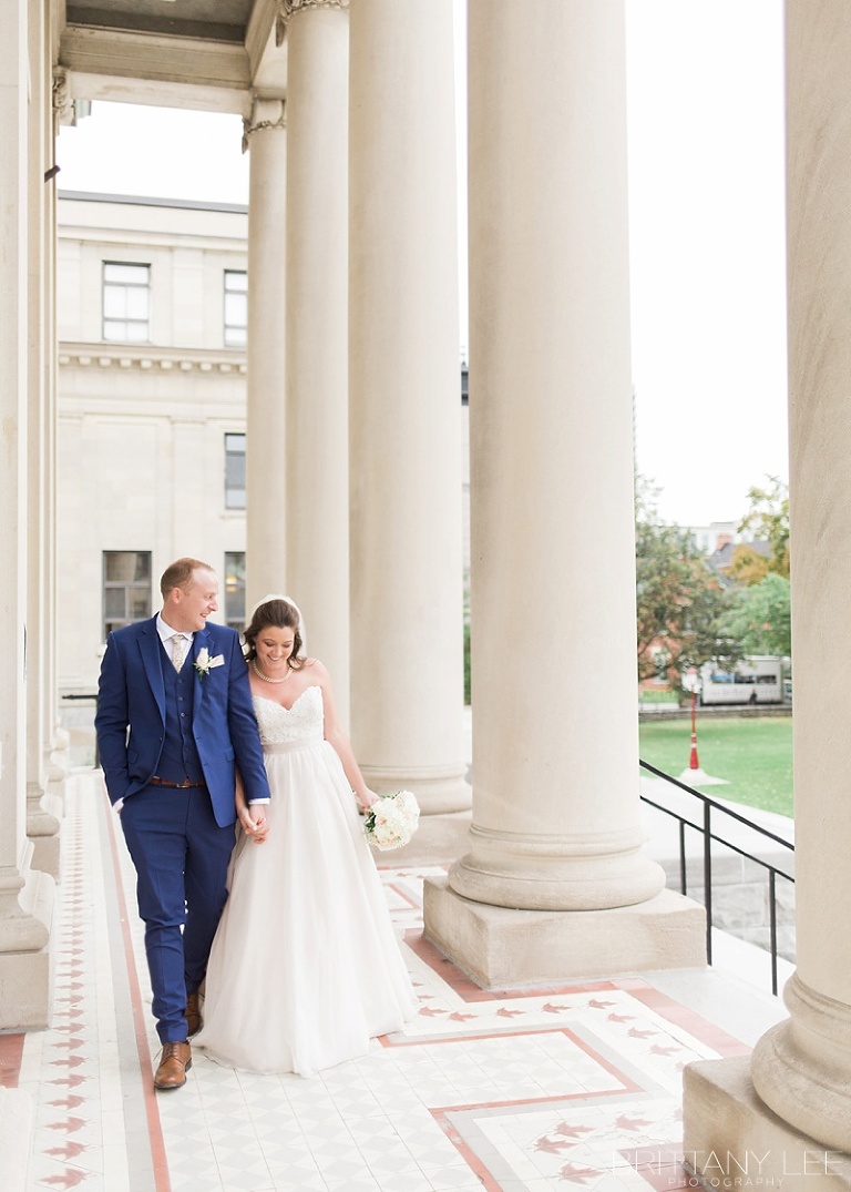 University of Ottawa Wedding - Bride and Groom at Tabaret Hall