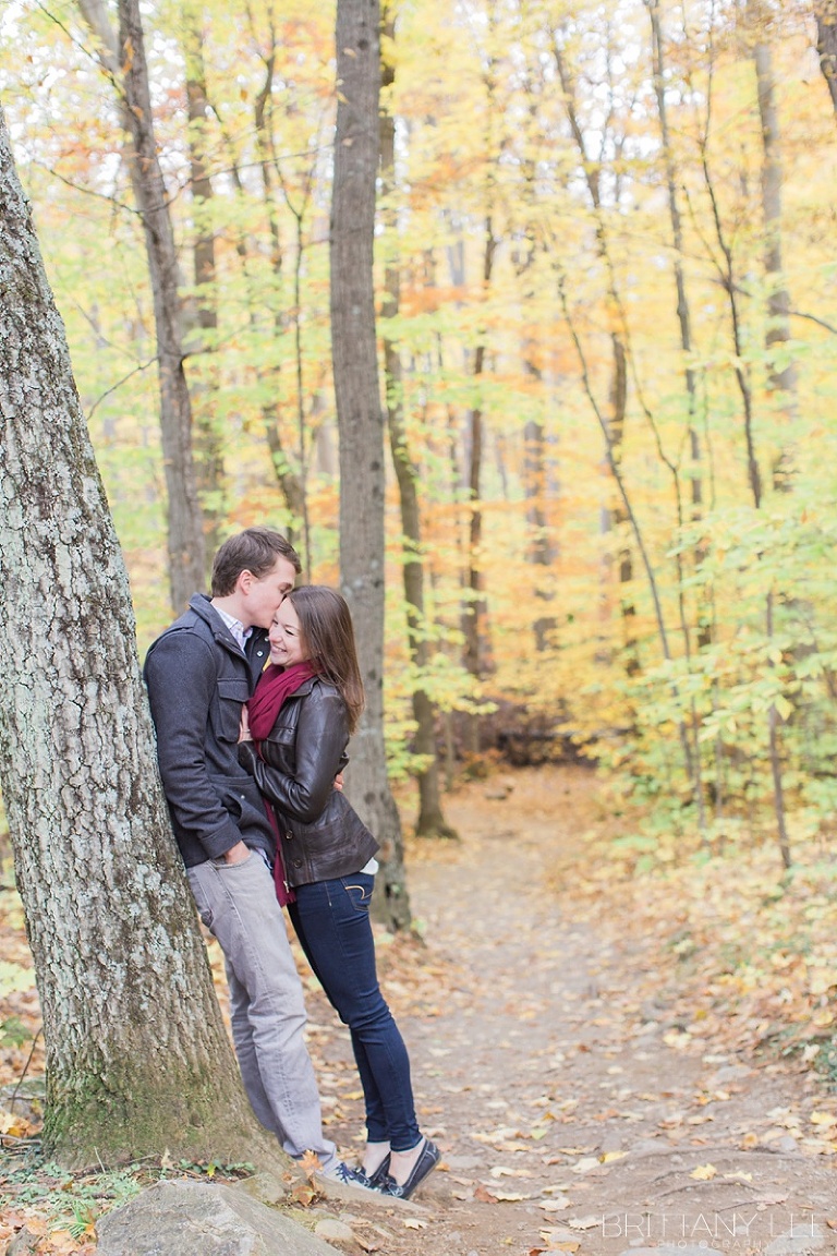 Ottawa Fall engagement photography at Pink Lake in Gatineau Park