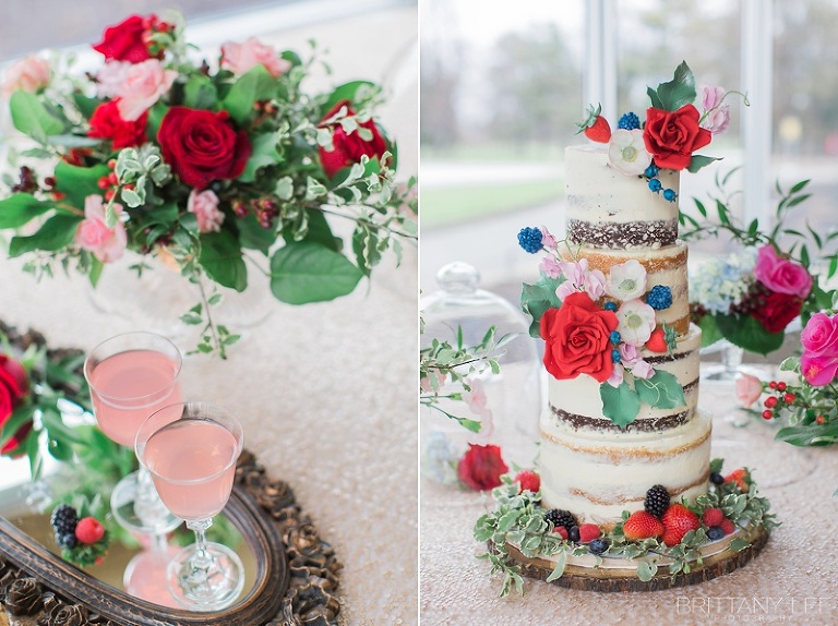 Ottawa Wedding Inspiration with Red and green flower details