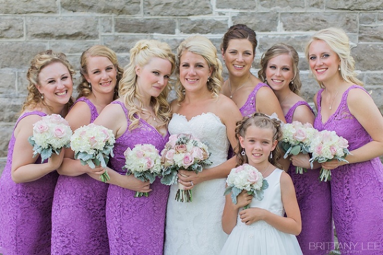 Purple Bridesmaid dresses in Ottawa Wedding