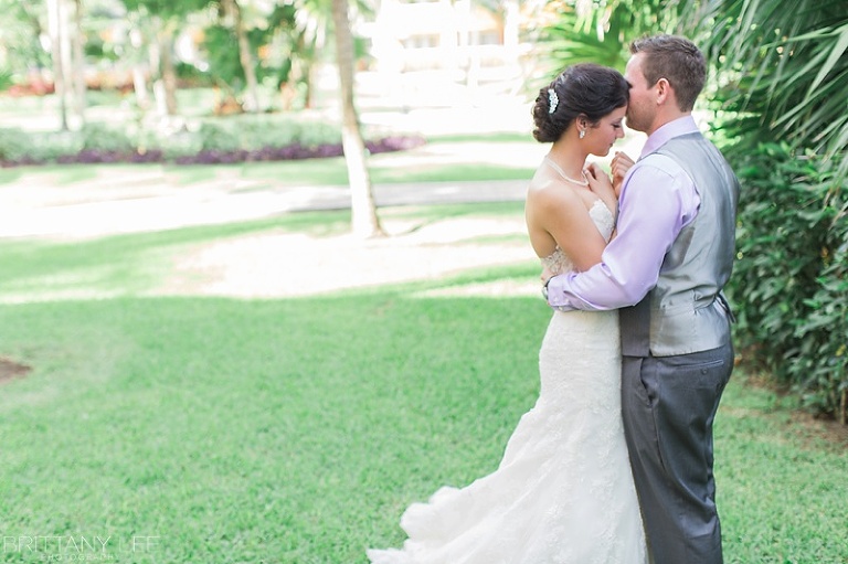 Bride and Groom at first look - destination wedding in Mexico