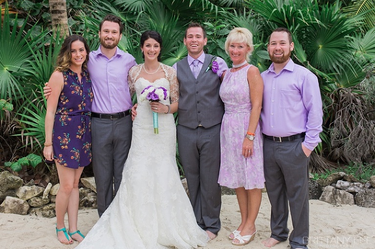 family photo at Mexico Destination wedding - Ottawa wedding photographer