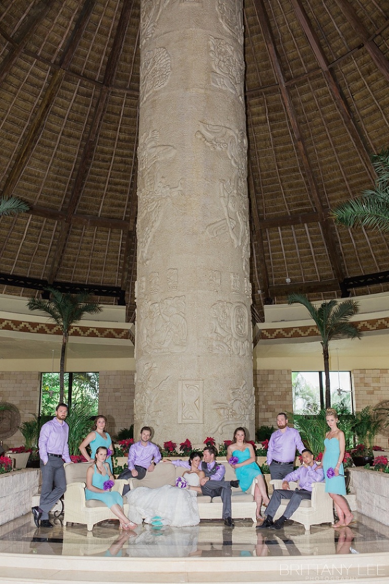 Wedding party photograph - Mexico destination wedding photographer
