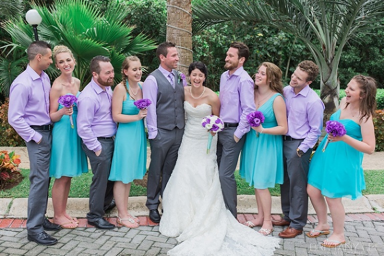 Wedding party photograph - Mexico destination wedding photographer