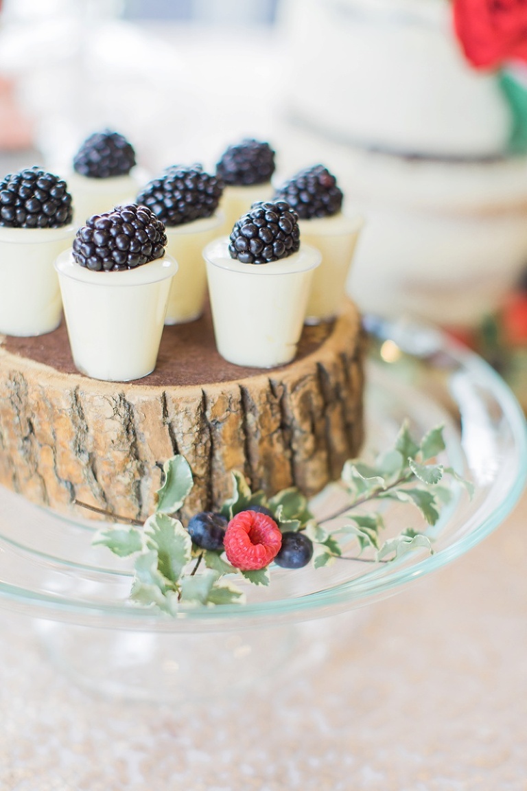 Rustic Wedding Desert Table with fresh berries