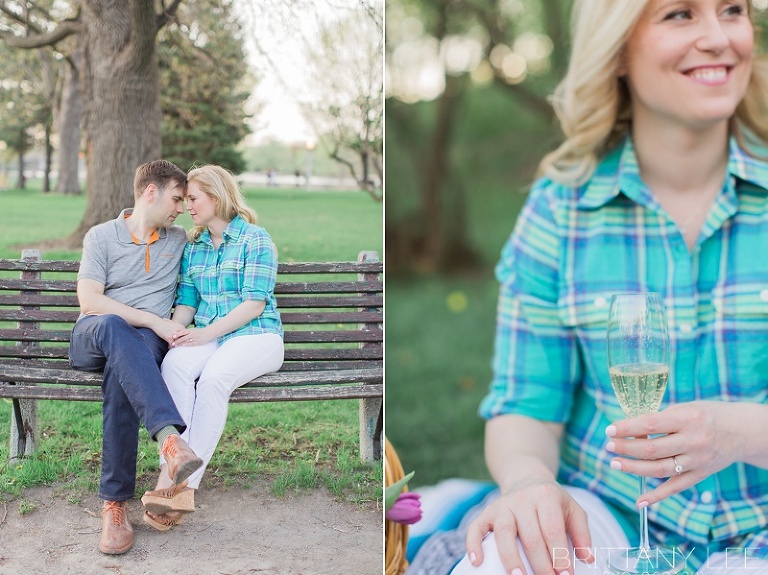 Strathconca Park Engagement Photos - Ottawa Bride and Groom on park bench