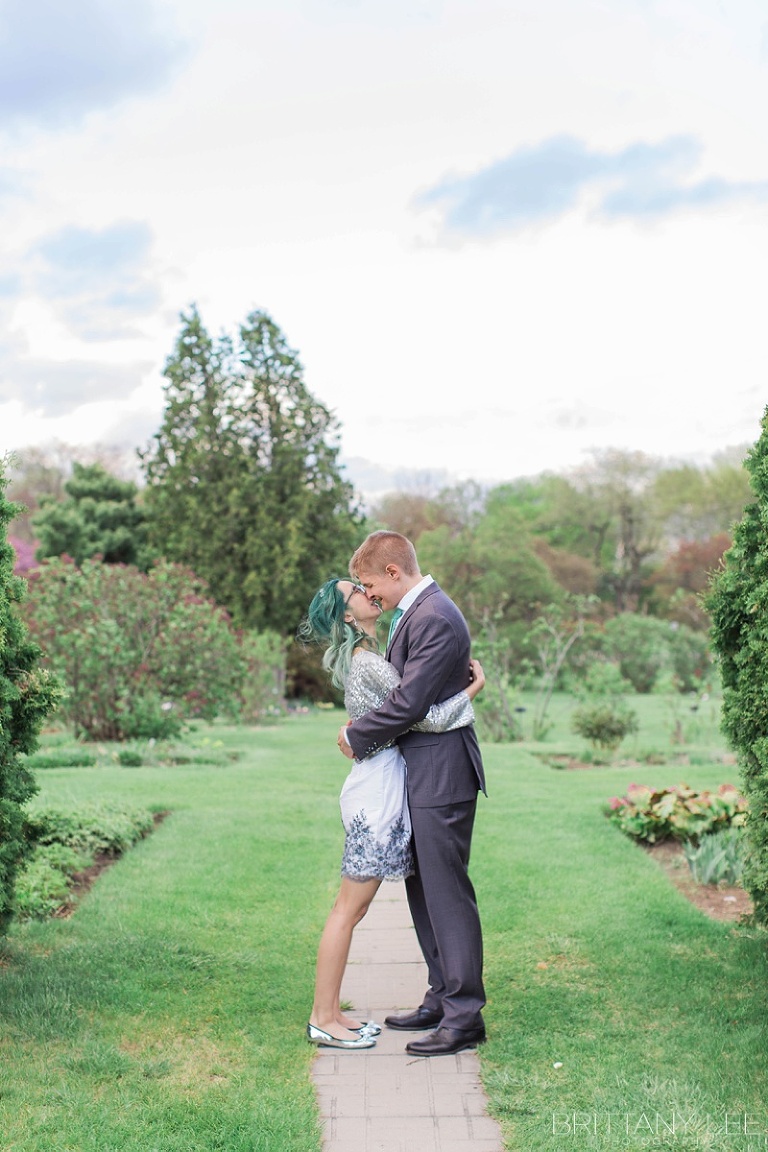 Experimental Farm Wedding Photos -  Bride and Groom in Ornamental Gardens