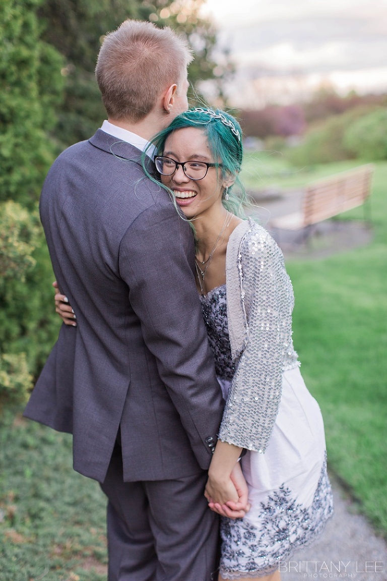 Experimental Farm Wedding Photos -  Bride and Groom in Ornamental Gardens