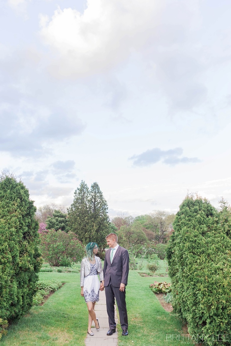 Experimental Farm Wedding Photos -  Bride and Groom in Ornamental Gardens