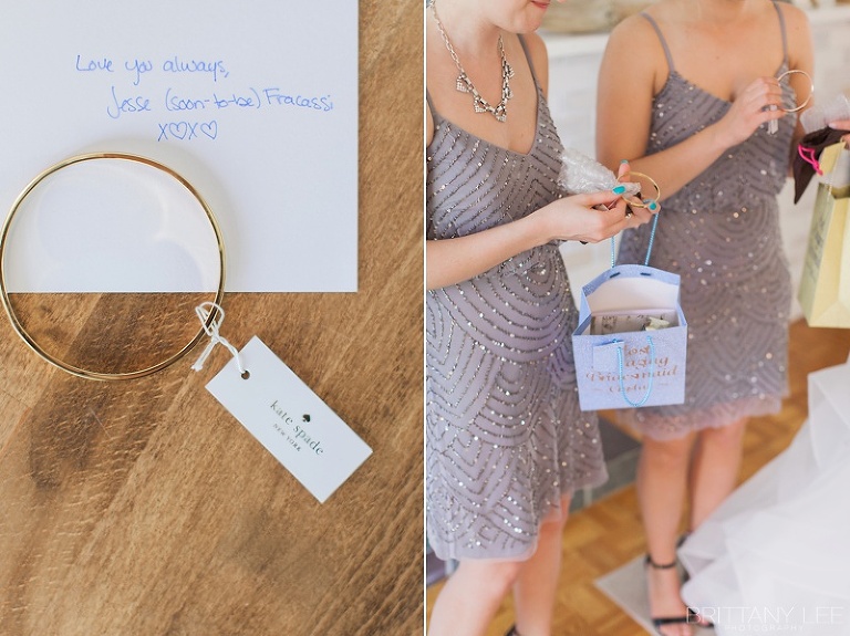Bride and Bridesmaids getting dressed for Ottawa Wedding